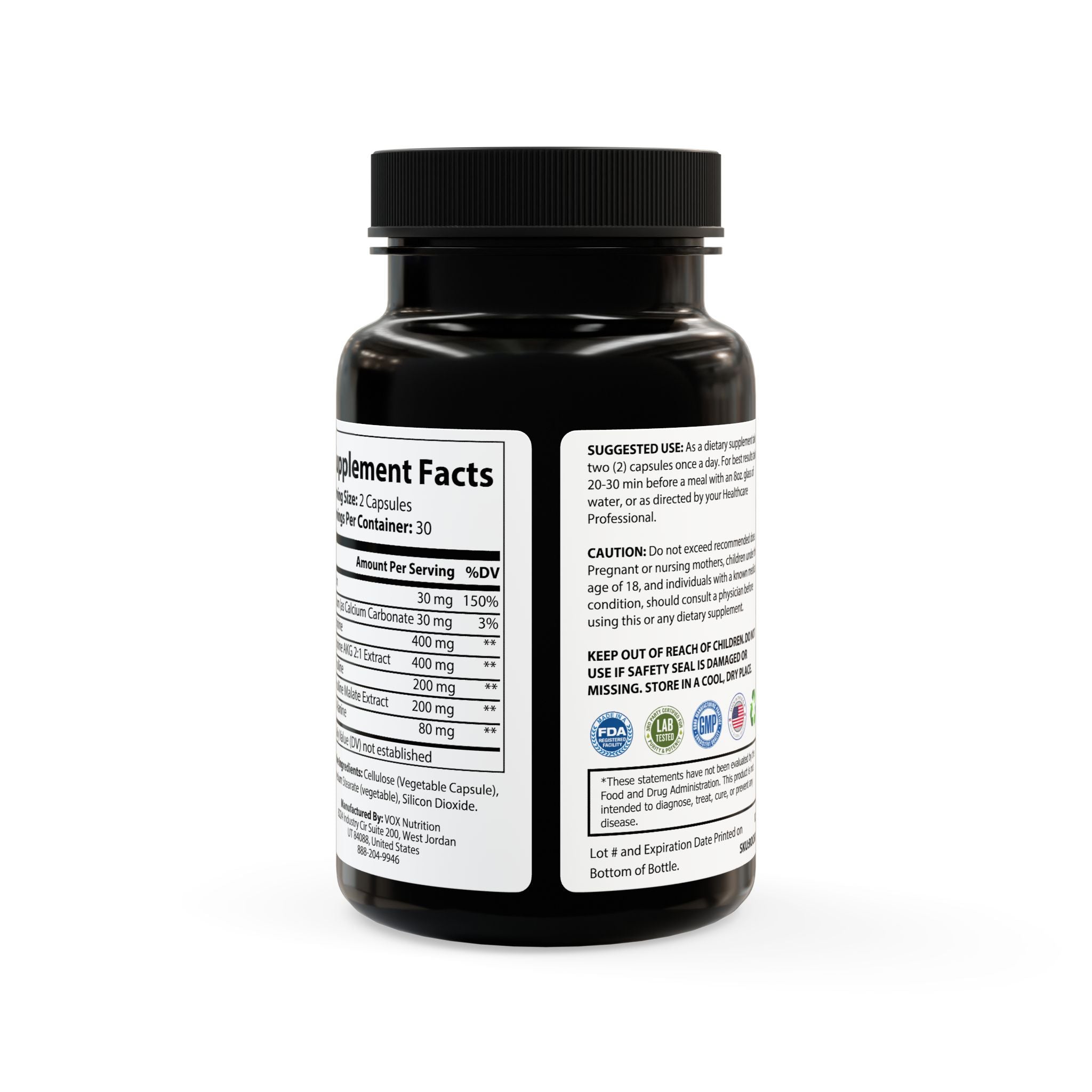 L-Arginine Supplement – 60 Capsules