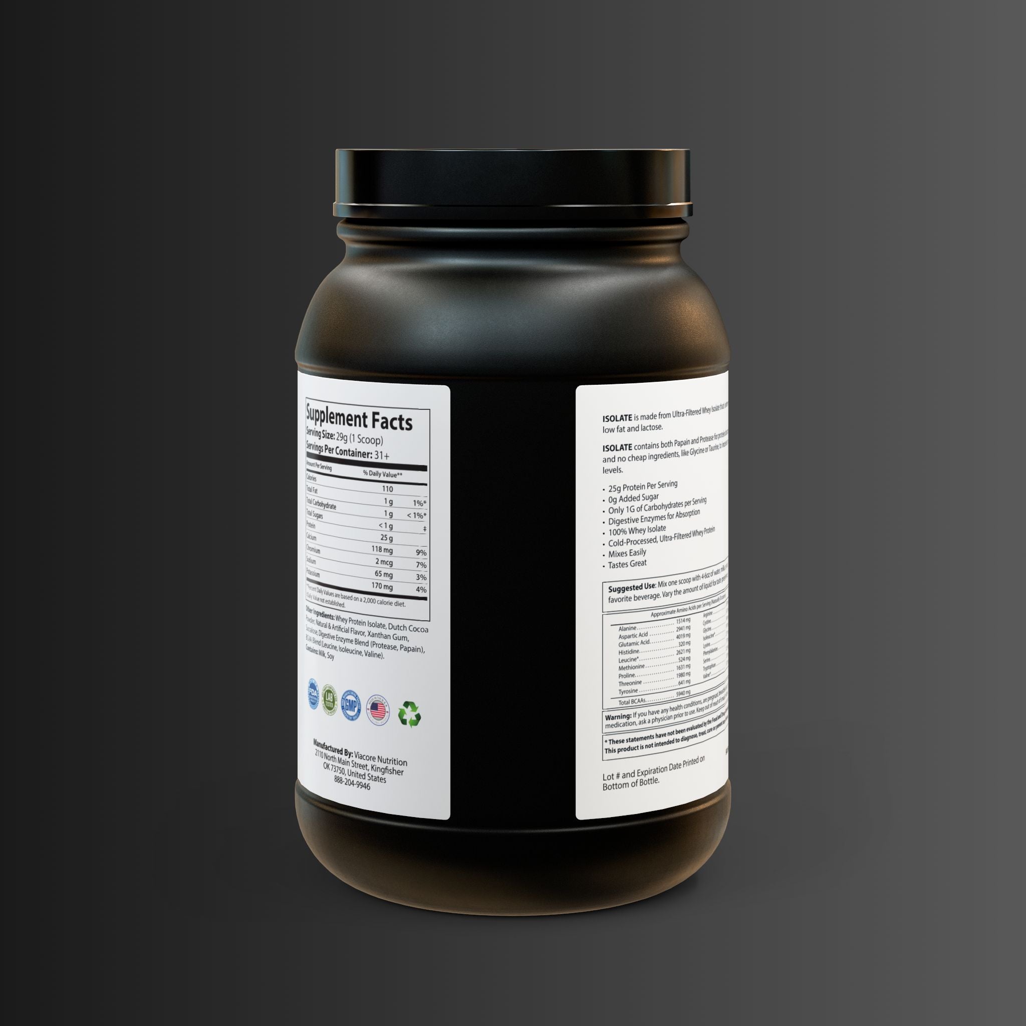 Whey Isolate Protein Supplement – 907g (2lb)