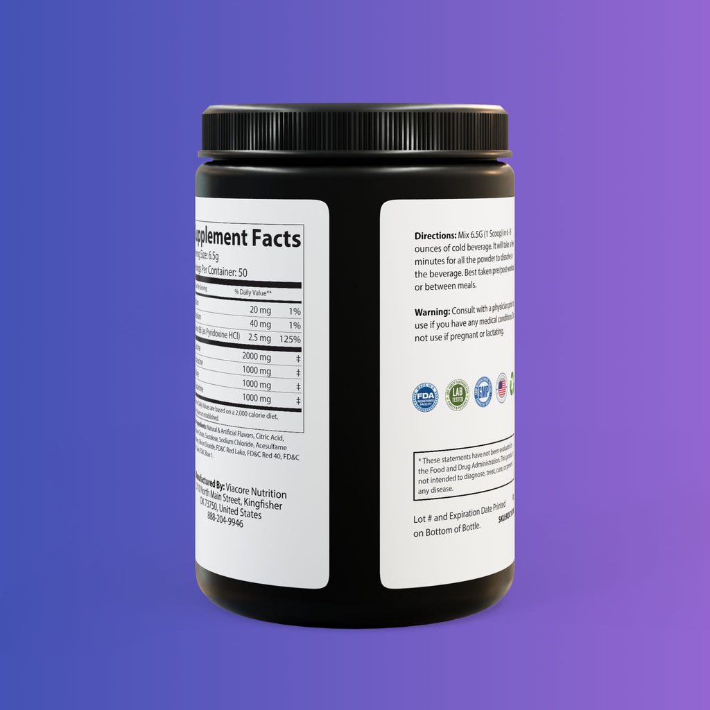 BCAA Supplement, Grape Flavor, 325g / 50 Servings