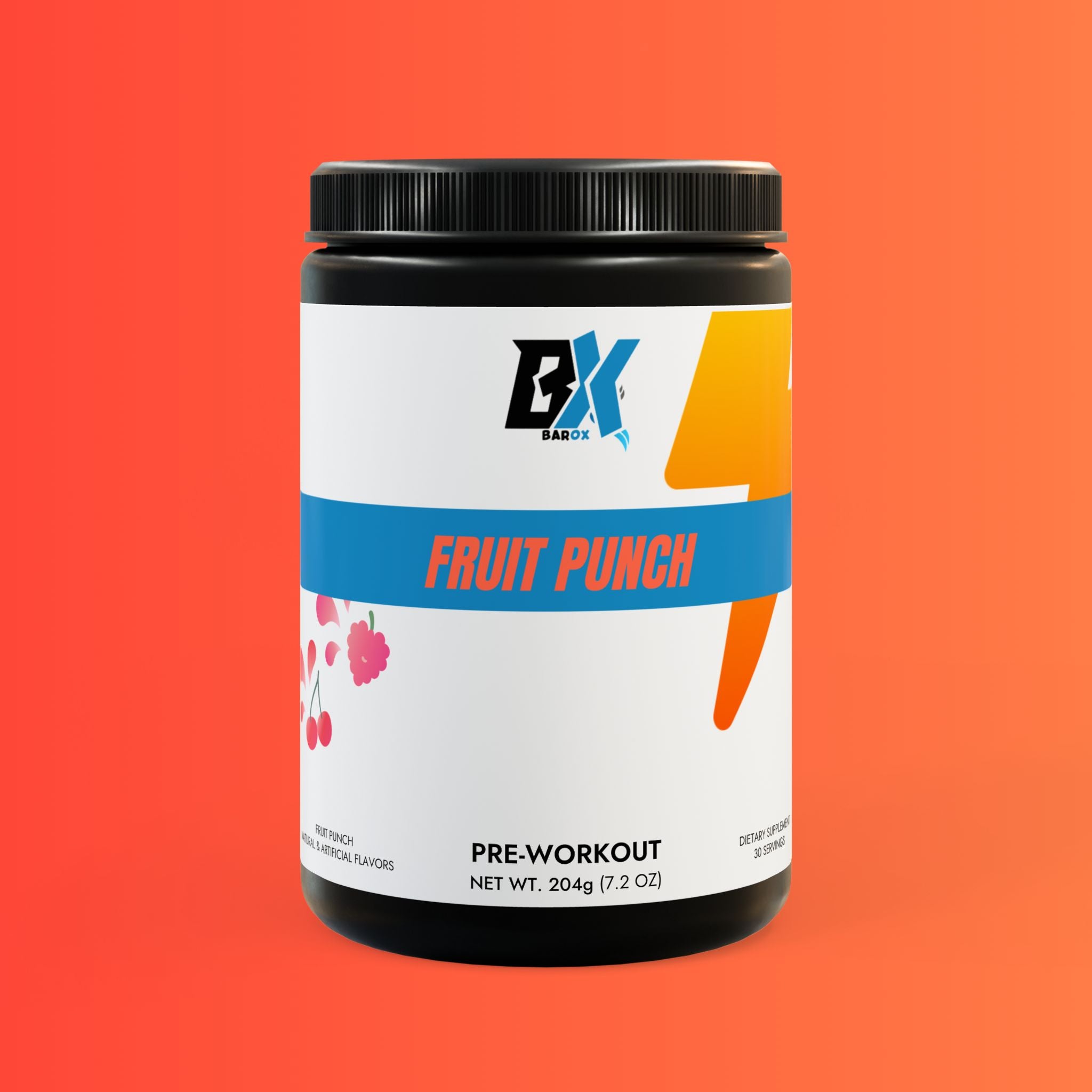 Pre-Workout Supplement, Fruit Punch Flavor – 204g (7.1oz)