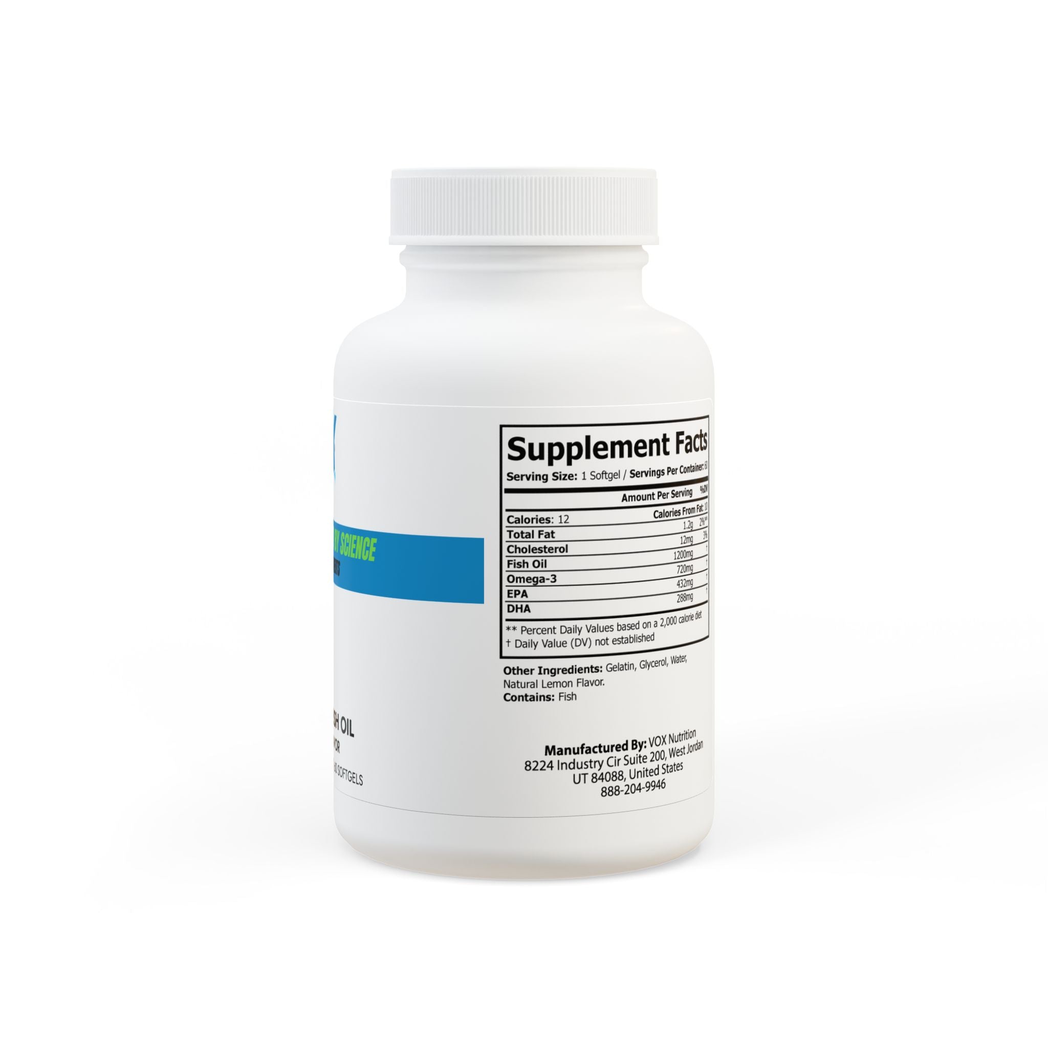Omega 3 Fish Oil Supplement - 60 Softgels
