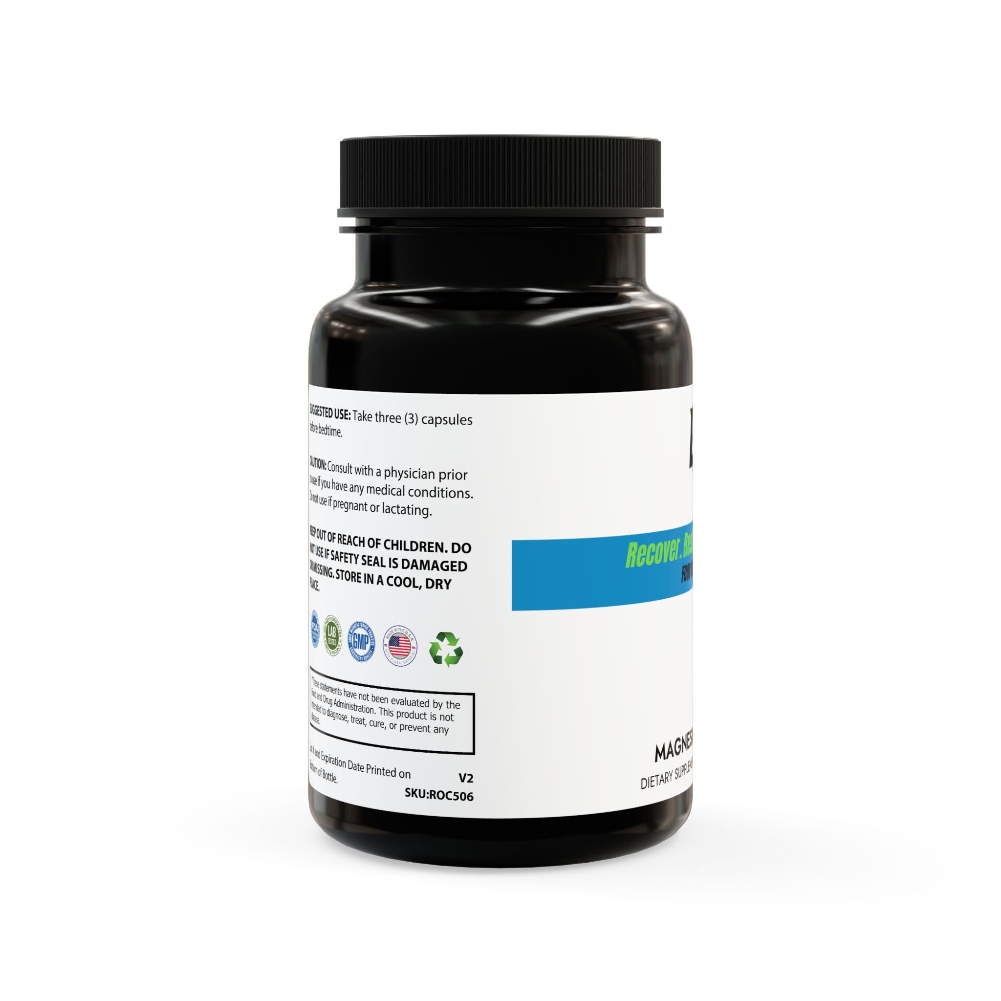 Magnesium Zinc Supplement - 90 Capsules
