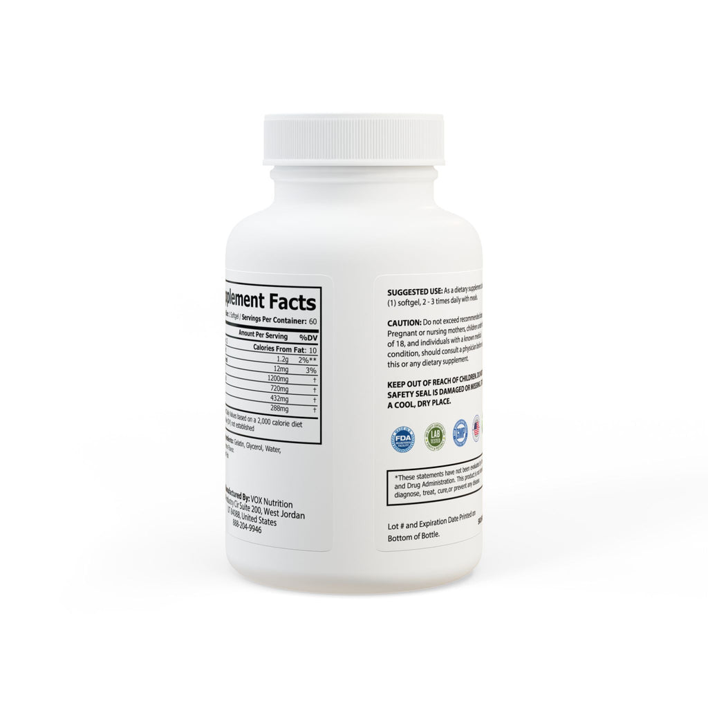 Omega 3 Fish Oil Supplement - 60 Softgels